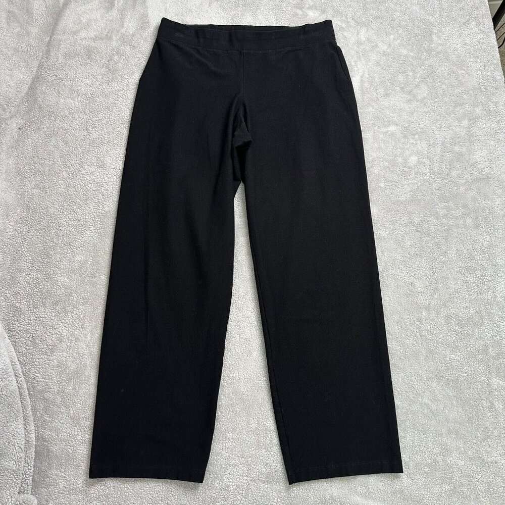 Eileen Fisher Women's Pull On Mid-Rise Stretch Pants Size M Black